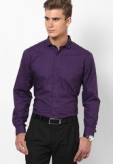 Andrew Hill Purple Poplin Full Sleeve Formal Shirt men