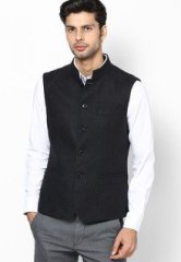 Arrow New York Black Skinny Waistcoat men