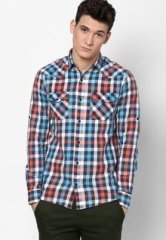 Atorse Checked Multi Colour Casual Shirt men