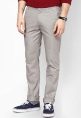 Atorse Solid Grey Chinos men