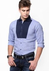 Atorse Solid Lavender Casual Shirt men