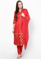 Aurelia Polyester Red Solid Suit Set women