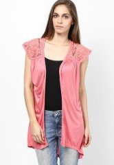 B Kind Coral Embroidered Shrug women