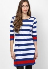 B Kind Red Stripes Shift Tunics women