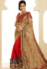 Bahubali Gold Embroidered Sarees women