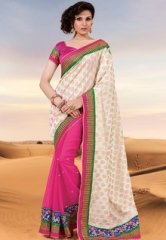 Bahubali Off White Embellished Saree women