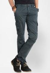 Basics Life Solid Dark Grey Slim Fit Cargo men