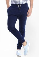 Basics Life Solid Navy Blue Track Pant men