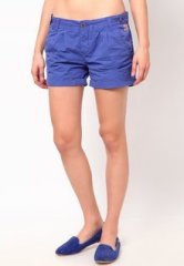 Being Human Clothing Blue Cotton Short women