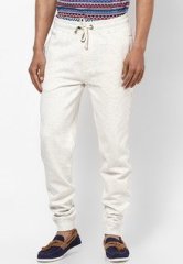 Bellfield Ecru Cuffed Hem Jog Pants men