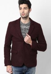 Bellfield Wine Two Button Blazer men