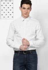 Blue Saint White Casual Shirts men