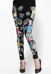 Boho To Soho Black Printed Legging women