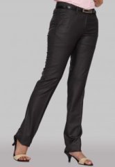 Bombay High Solid Grey Trousers women