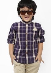 Bon Organik Purple Casual Shirt boys