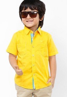 Bon Organik Yellow Casual Shirt boys