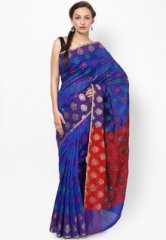 Bunkar Handwork Banarasi Royal Blue Saree women