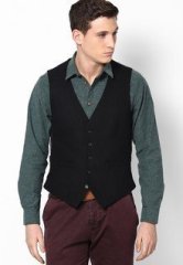 Burton Black Waistcoat men