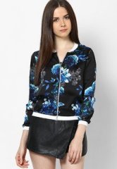 Calgari Black Floral Jacket women