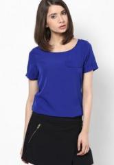 Calgari Blue Solids Top women