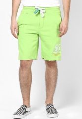 Camino Solid Green Shorts men