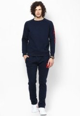 Camino Solid Navy Blue Tracksuit men