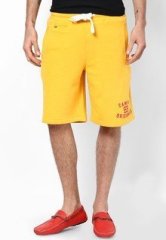 Camino Solid Yellow Shorts men