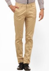 Cantabil Solid Yellow Chinos men