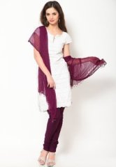 Castle Purple Solid Bottom & Dupatta Sets women