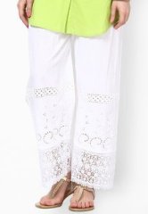 Castle White Embroidered Salwar women