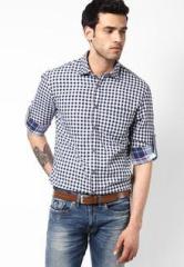 Celio Checks Grey Casual Shirt men