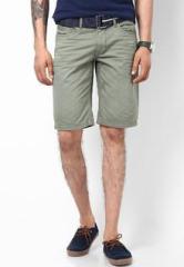 Celio Solid Olive Shorts men