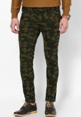 Code 61 Printed Olive Chinos men