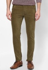 Code 61 Solid Olive Chinos men