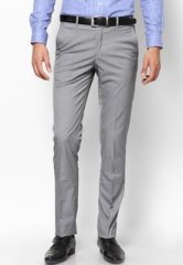 Code Light Grey Slim Fit Formal Trouser men