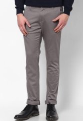 Cotton County Premium Solid Light Grey Chinos men