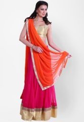 D & S Solid Pink Lehenga women