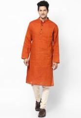 Design House Solid Rust Kurta men