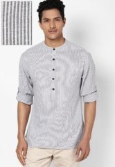 Design House Striped Off White Kurta men