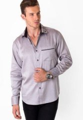 Dezignare Striped Grey Casual Shirt men