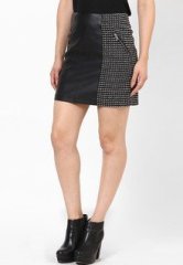 Dorothy Perkins Black Tweed Mix Mini Skirt women