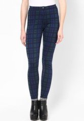 Dorothy Perkins Blue And Green Check Tregging women