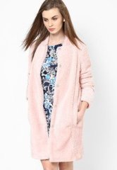 Dorothy Perkins Blush Faux Fur Duster women