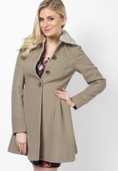 Dorothy Perkins Camel Fit And Flare Coat women