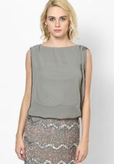 Dorothy Perkins Grey Sequinned Hem Dress women