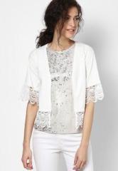 Dorothy Perkins Ivory Lace Trim Kimono women