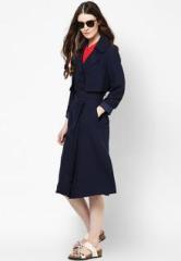 Dorothy Perkins Navy Longline Trench Coat women