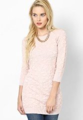 Dorothy Perkins Pink Floral Textured Tunic women