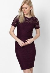 Dorothy Perkins Plum Sheer Lace Top Pencil women