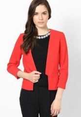 Dorothy Perkins Red Crepe Tux Jacket women